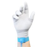 ESD PU Tip Gloves - Carbon Stripe - Antistat