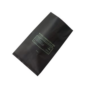 Black Conductive Bags with yellow writing