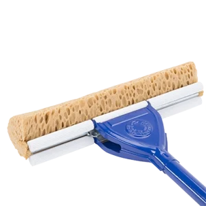 Cleanroom cellulose sponge mop and handle.