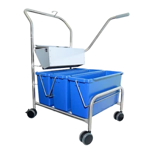 Triple Bucket Mopping System - Blue