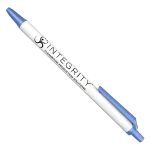 Cleanroom Pens - Blue, retractable style with rectangular clip. Integrity logo printed on the barrel
