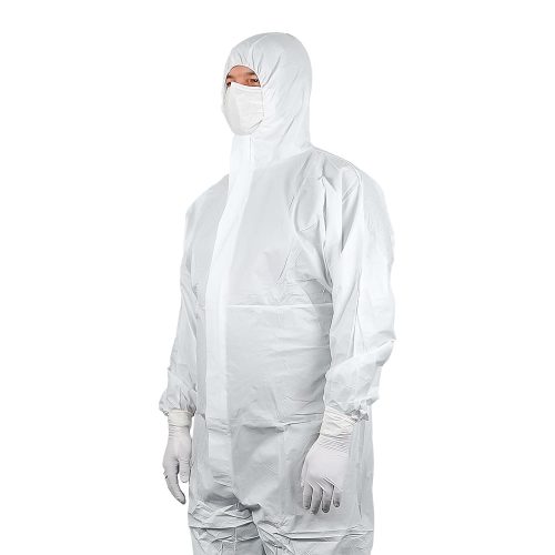 Sterile Disposable Cleanroom Coverall with Hood and Feet - Image 2