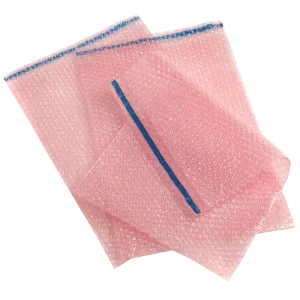 Pink antistatic bubble bags