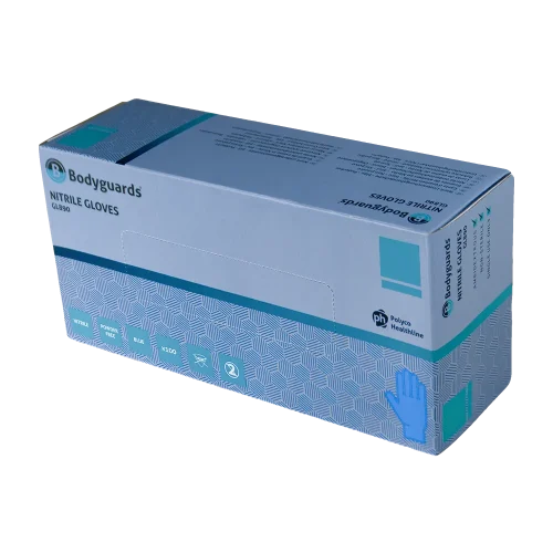 POLYCO Bodyguards Blue Disposable Nitrile Gloves - Image 2